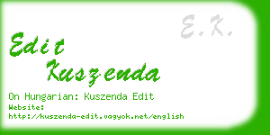 edit kuszenda business card